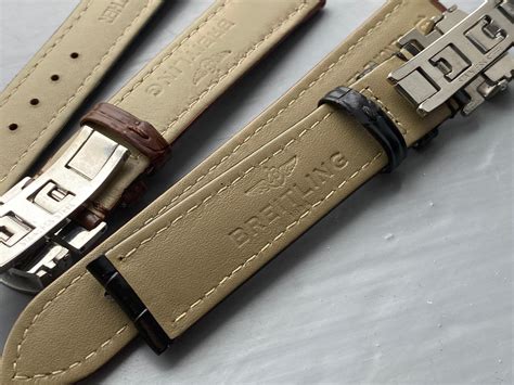 breitling leather strap with clasp|genuine Breitling leather strap.